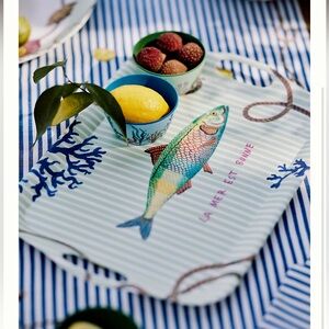 New Anthropologie Nathalie Lete By The Sea Melamine Tray Sardine Platter